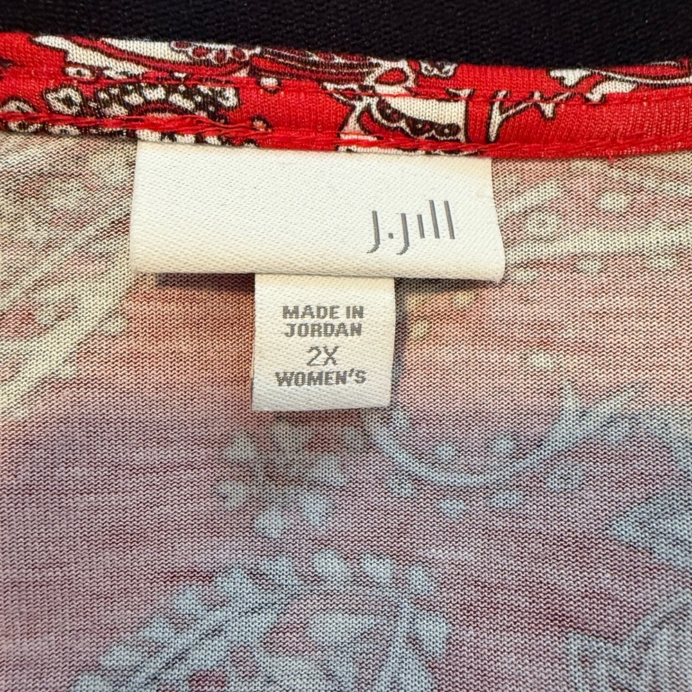 J. Jill Red Paisley Tunic Top - Picture 5 of 7